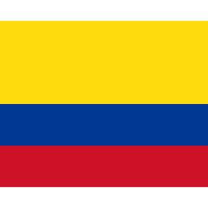 Colombian flag with yellow, blue, and red stripes