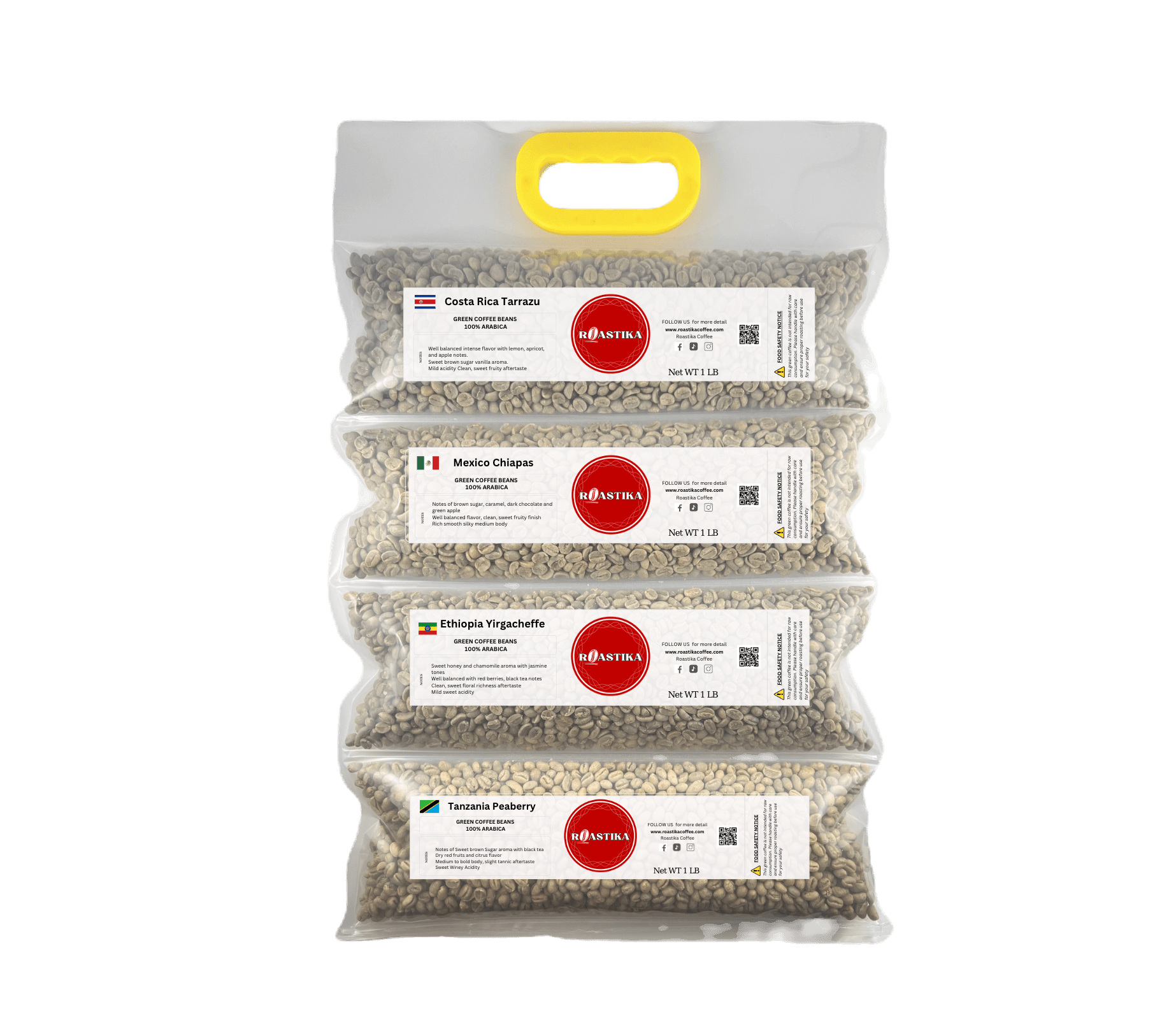 Green Coffee Sampler Pack - 4 Origins - ROASTIKA